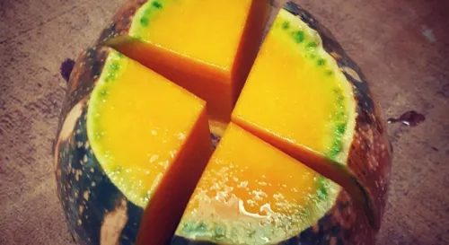 5U的副食品時間，採用小雕哥提供的有機南瓜