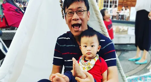 2017臺北傳統市場節，巧遇柯P。