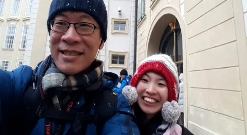 布拉格城堡Pražský hrad，迎接人生第一場細雪紛飛