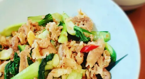 我覺得我今晚的豬肉炒的不錯